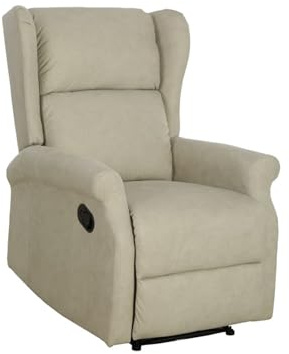 Cribel Poltrona Relax Arlette Mozart Corda | Schienale Alto e Avvolgente con Alette per Testa e Collo | Comfort Elegante per Soggiorno