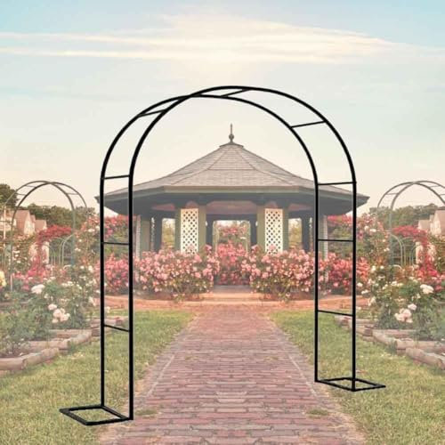 WCQSYY Arco De Jardin para Plantas Arco De Hierro Forjado para Plantas Trepadoras Arco De Rosales para Plantas Trepadoras,Blanca,W2.4M*H2.2M