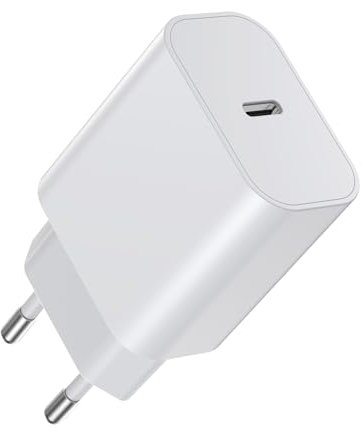 BHHB 20W USB C Laddare, A-pple Adapter Nätadapter utvecklad för i-Phone, USB C Plugg kompatibel med i-Phone 17/16/15/14/13 Plus Pro Max Mini, Air-Pods i-Pad, Samsung Galaxy S25/24/23(1 Port)