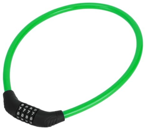 Hihaha Lucchetto per Bicicletta/Lucchetto a Cavo di Sicurezza per Mountain Bike e Bici da Strada/Catena con Combinazione a 4 Cifre Ripristinabile in Acciaio e Rame 64cm / 1 Pz Verde
