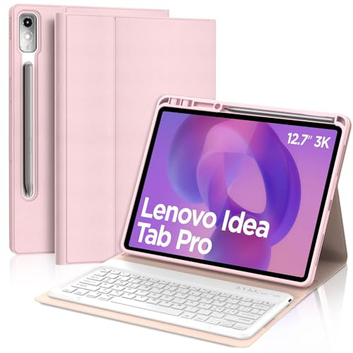 Occtingkind Per Lenovo Idea Tab Pro 12.7 (2025) Cover Tastiera Italiana | Custodia Magnetica Rimovibile Bluetooth Keyboard, Lunga autonomia, Per Lenovo Idea Tab Pro Tastiera Rosa