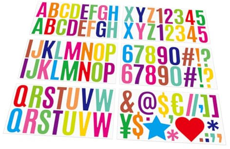 AUTSUPPL Alphabet-aufkleber Buchstaben Und Zahlenaufkleber Selbstklebend Für Fenster Kunststoff Metall Glas Schränke Mülleimer Türen