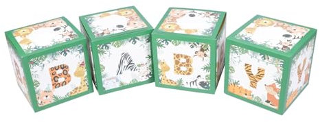 VICASKY Babyparty- – 4 Ballonboxen Mit Tiermuster – Einzigartige Requisiten Für Geburtstagspartys – Material