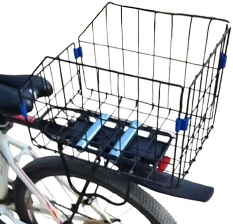 Faltkörbe für Heckträger | Reitkorb hinten für – Gepäckträgerkorb, Gepäckaufbewahrungskorb, Fahrrad-Gepäcknetz für die meisten S