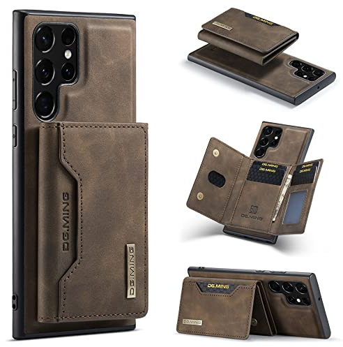 ZCDAYE for Samsung Galaxy S25 Ultra Case with Magnetic Wallet, Khaki | Premium Leather Phone Case with Card Holder, Powerful Magnets, Practical Cases for Women Man, Durable Protective Phone Cover