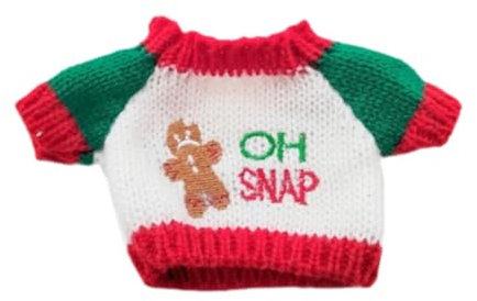 ＡＷＨＡＯ 20 cm Puppenkleidung, Puppenpullover, Kostüme, Bequeme Puppenkleidung, Gestricktes Puppenoutfit, Alter 5–7 8–10 Kinder, Anhängerpuppe, Lebkuchenpullover