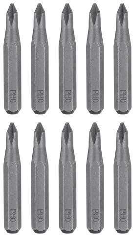 QUARKZMAN 10pcs PH0 Embout de Tournevis Cruciforme 5/32 Tige Hexagonale 28mm Longueur Acier S2 Magnétique Tête Phillips pour Tournevis Manuels Électriques Réparation de Précision