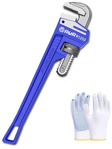 ZrgGea 14 Inch Pipe Wrench | Plumbers Wrench, Heavy Duty Plumbing Tools | Forged from High Carbon Steel | Suitable for Water Pipes, Plumbing, Fire Protection Pipe Tools