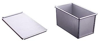 DOSERTY Teglie per pagnotta per uso alimentare Stampi per pane Stampi per pane Torta in lega di alluminio Grandi Teglie per il pane fatto in casa con coperchi per pane fatto in casa