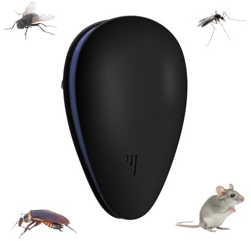 Noxtioanip Repellente Ultrasuoni per Ratti, Dispositivo Anti Zanzare, Antizanzare Ultrasonico, Repellente Ultrasonico, Dissuasore per Topi, per Anti Zanzare, Topi, Insetti, Ragni, Formiche, Scarafaggi