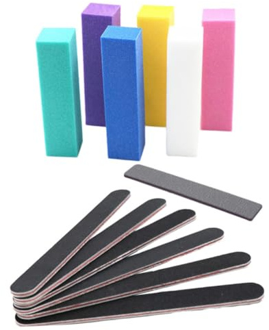OSOLADY 13 piezas Kit para Manicura con Bloques de Lijado y Limas Pulidoras para Uñas Duraderas Herramientas Portátiles para Esmalte y de Uñas para Profesional y Doméstico