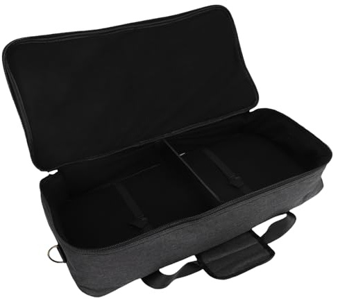 Duokon Gitarren-Pedalboard-Tasche, Kationischer Wasserdichter Pedalboard-Koffer mit 10 Mm Polsterung, Mehreren Taschen und Verstellbarem Riemen, für Musiker, die Effektpedale Tragen (L)