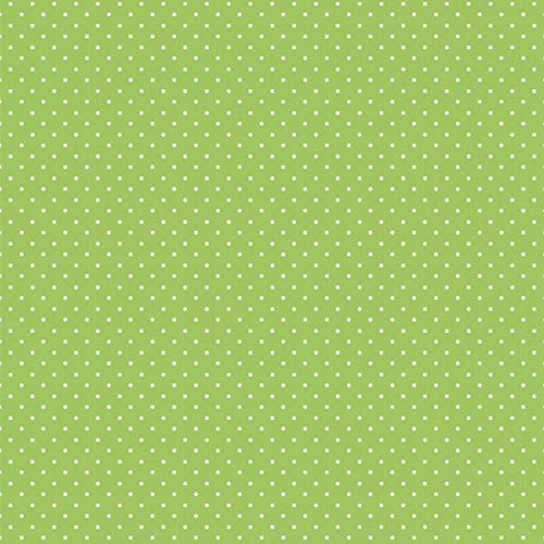 babrause® Baumwollstoff Pünktchen Grün Webware Meterware Popeline OEKOTEX 150cm breit - Ab 0,5 Meter