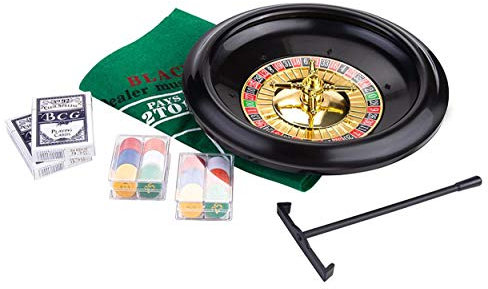 Engelhart Casino-Spielset: 12-Zoll-Roulette und Black Jack