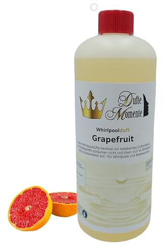 Dufte Momente Whirlpool Duft Grapefruit – 1 Liter – fruchtig & frisch – schaumfrei für Whirlpool & Badewanne – sehr ergiebig – vegan & Made in Germany