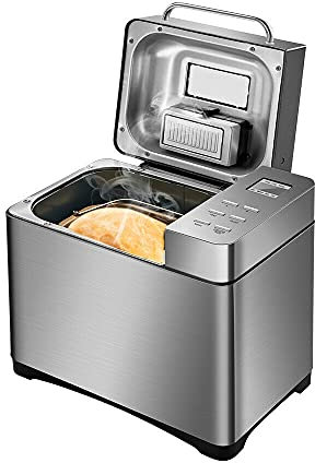 Máquina de Bread automática 19 en 1 con temporizador y 15 horas, 650 W programable, panel táctil digital, mezcla, corte de rodillo, Baking, dispensador de frutas.
