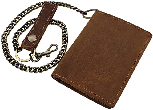 mylädershop äkta buffel äkta läder plånbok, Utan motiv/brun, Einheitsgröße, Modern