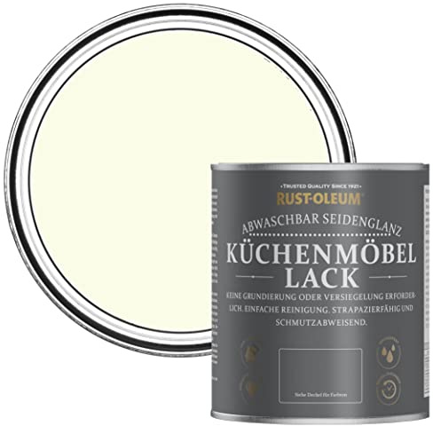 Rust-Oleum Peinture Blanche pour Meubles de Cuisine, Finition Satinée - Sablé 750ml
