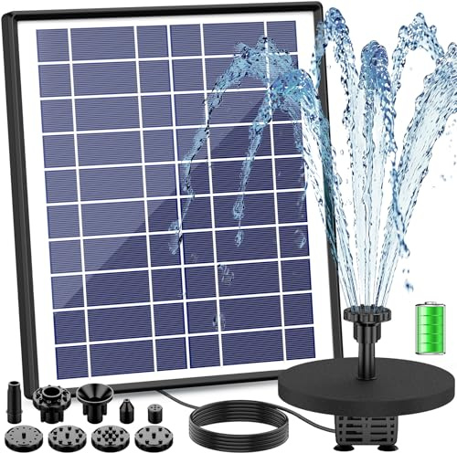 AISITIN 6.5W Solar Pond Pump with Battery Backup