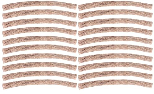 Abaodam 20pcs Beeswax Twine for Outdoor Camping Fire Starter Rope Wick Cord Survival Wick Lighter for Hiking and Wild Cooking