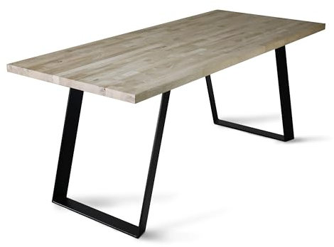 ModernLOFTart Tischbeine Metall Tischkufen 2 Stück - Tischgestell Metall aus 1cm Dickem Flachstahl Gefertigt - Tischfüße für Esstisch, Schreibtischbeine, Konferenztisch Füße