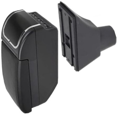 WOHOOD Caja De Reposabrazos De Almacenamiento De Doble Capa con 9 Puertos USB, Compartimento De Reposabrazos para Coche con Portavasos para Seat para Ibiza 6j 6L (Color : A)