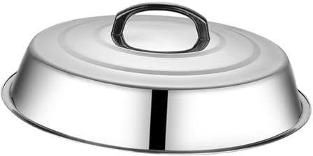 Milisten Coperchio Per Acciaio Inossidabile Dome Per Imbastitura Rotondo Per Barbecue All Aperto e Cottura Uniforme Di Resistente e Antigoccia