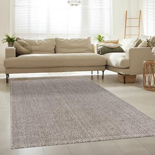 Paco Home Indoor & Outdoor Teppich für Wohnzimmer, Balkon, Küche & Flur geeignet - im natürlichem Jute Look Einfarbig Robust Wetterfest Naturtöne, Grösse:80x150 cm