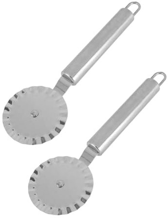 Alipis 2stücke Edelstahl Pizzaschneider Rad Gemüseschneider Zitronenschneider Kartoffelschneider Praktisch Für Zuhause Küche