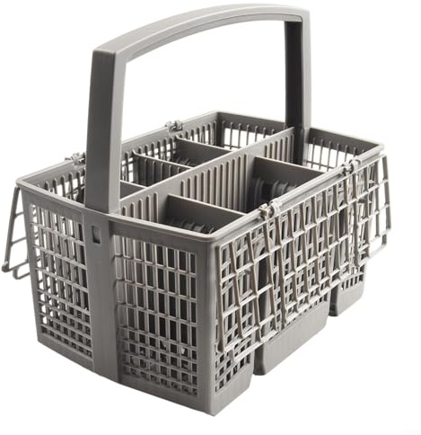 Jumplushion Cutlery Basket Dishwasher For SZ73100 Replacement Part Plastic Utensil Holder Compatible for Constructa Dishwashers, Gray, 232x156x142mm