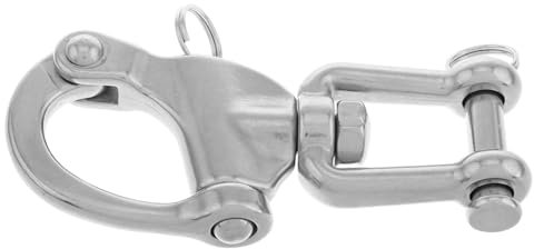 HANABASS Moschettone A Molla Rotante Gancio A Occhiello Fisso Gancio Girevole A Coda A Scatto Girevole Clip A Scatto A o Di Sicurezza A Occhiello Rapido A