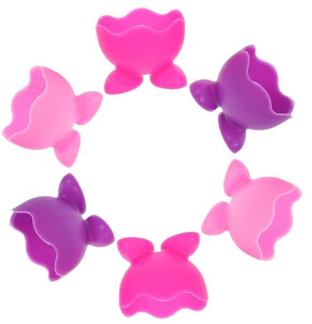 SOIMISS Set de 6 Soportes para Huevos Cocidos de Silicona, Resistente al Calor y Diseño Estable, Ideales para Cocina y Desayuno Familiar