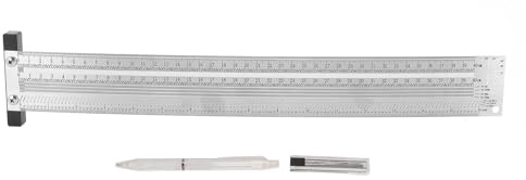 Measuring T Ruler 16 Inch High Accuracy Imperial Scriber T Square Ruler for Woodworking Stainless Steel Material with Engraved Lines Clear Scale Wide Application Convenient Tool