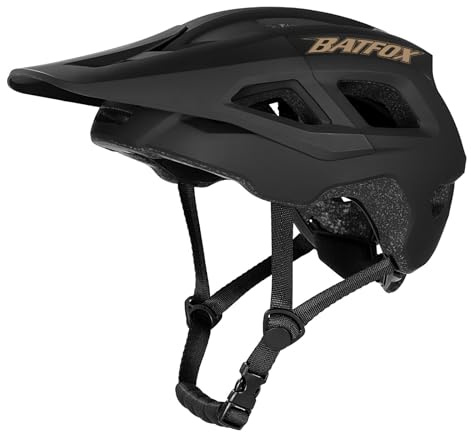 Casque de VTT pour homme et femme - Casque de vélo électrique pour adulte - Taille (52-60 cm) (noir/or, M (52-56 cm)