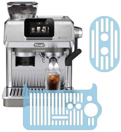 3x Schutzfolie für DeLonghi Siebträgermaschine LaSpecialista Touch EC9455.M | Transparenter Kratzschutz/ Abtropfblech/ Tassenablage