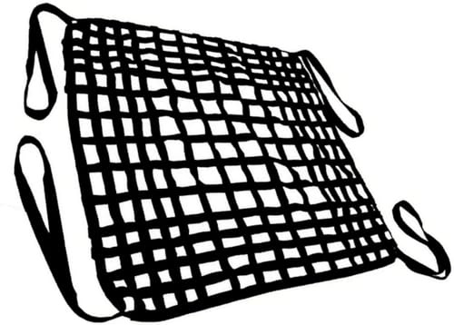 cargo net， Cargo Net Hoist, Lifting Bag, Anti-Tear Strong Load-Bearing Safety for Construction Rigging Moving Towing Hoisting(1.5 X 1.5M/Mesh 10cm/Load 350KG)