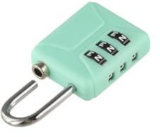 Suitcase Combination Lock,Mini Password Padlock,3 Dial Digit Code Lock,Portable Password Lock,Anti-Theft Luggage Padlock(Green)