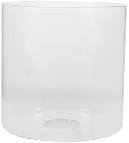 Sewroro Paralume Cilindrico in Vetro Trasparente senza Bordo 150X150Mm per Lampade a Sospensione E27 Copertura in Vetro Borosilicato Resistente al Calore per Applique da Parete e Lampade