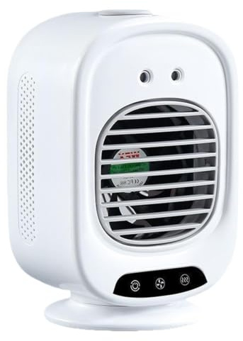Mini aire acondicionado portátil, con recargable por USB, 3 velocidades, bajo ruido, 280 ml, enfriador de aire pequeño, ventilador evaporativo, para dormitorio, oficina, coche, dormitorio y viajes