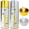 ARPON Spray Chromeffekt Silber und Gold- Metallic-Lack 400 ml-Aerosol-Farbe für Malerei und Dekoration sowie Renovierung- Schnelltrocknende Sprühlackfür Metalloberflächen Holz, Glas,Keramik