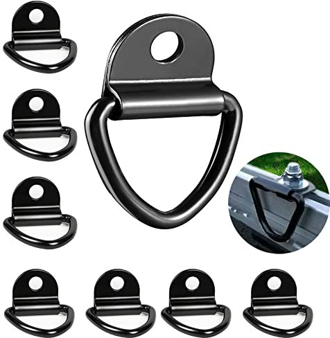 QUOTRE 8 Stück Zurrösen V-Ring, Aufbauring Schwerlast 82 x 63mm V Aufbauring, Edelstahl Zurring mit Last 400 kg für Anhänger LKW Trucks Ladungssicherung