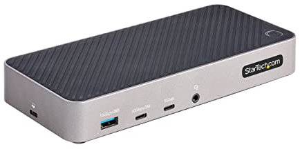 StarTech.com USB-C Triple Monitor Docking Station for MacBook Pro / Air M1 M2 M3 M4 & Windows, Universal 4K HDMI DP Dock, Thunderbolt Compatible, 100W Laptop Charging (116U-USBC-DOCK)