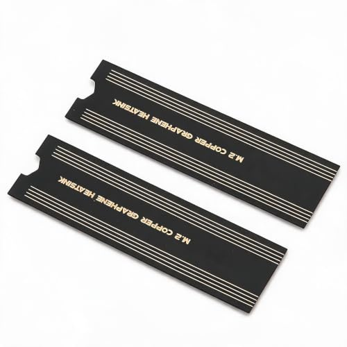 M.2 Grafen Kylfläns, NVMe M.2 Intern Solid State-hårddisk Koppar Grafen Kylfläns, 2 St Intern Spel SSD Grafen Kylfläns för Bärbar Dator