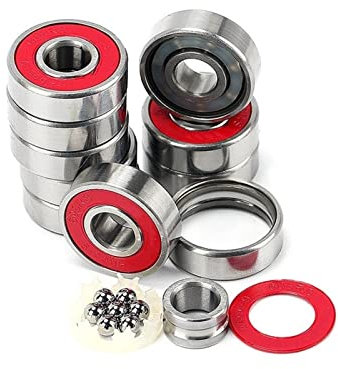 Kugellager 10 Stück rot Lager 608 Double Rocker Inline Skates Lager 608rs Skateboard Wheel Roller Longboard Board Lager