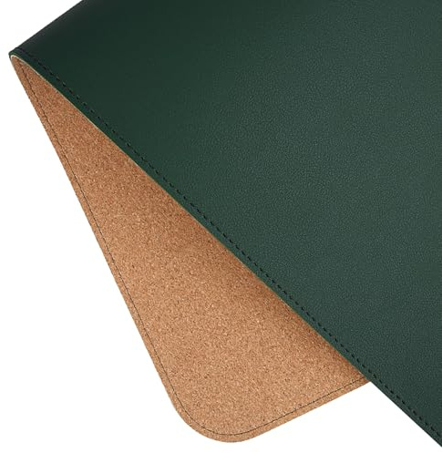 Kork-Schreibtischmatte, Schreibtischschutzunterlage, doppelseitig, Leder-Schreibtischschutz für Büro/Zuhause/Dekoration, erweiterte Tastatur-Mauspad, Laptop-Matte, Schreibtischzubehör (120 x 60 cm,
