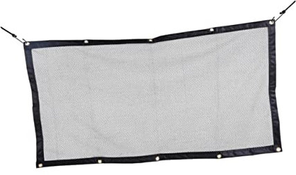 BELLIFFY Hundehinteres Klappnetz Haustier-sicherheitsbarriere Atmungsaktives Mesh Haustierzaun Schwarz