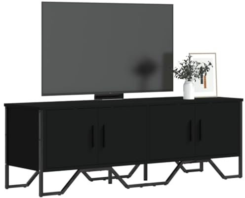 ShGaxin Meuble TV en bois d'ingénierie noir 122 x 34 x 41 cm, table TV, meuble TV, meuble TV, meubles de salon, table de salon TV - 848584