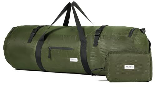Arxus Sporttasche 90L 50L 30L Groß Reisetasche Faltbare Gepäck Tasche | Damen Herren Weekender Schwimmtasche Mit Schultergurt Für Reise Sport Gym Camping