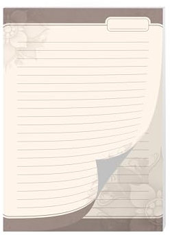 Briefpapier Motiv Natur Blättern pastell Briefblock für Mädchen Kinder und Erwachsene Geschenk Blume Vintage Elegant Naturfarben (Block A4 mit 25 Blätter)