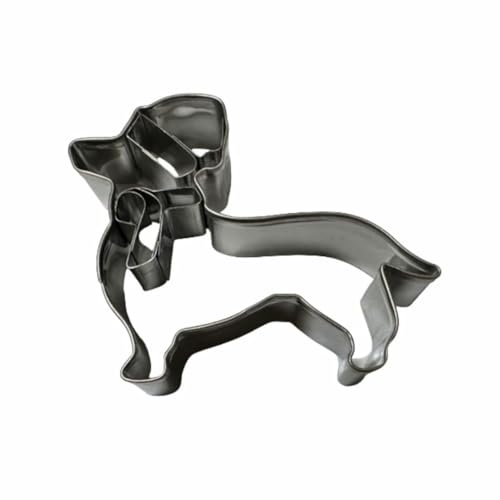 Tala Cortador de galletas de perro salchicha de Navidad, forma festiva de perro para crear adorables galletas de Navidad, galletas y golosinas navideñas